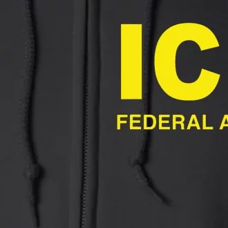 Ice Halloween Costume Federal Agent Police Immigration Full Zip Hoodie