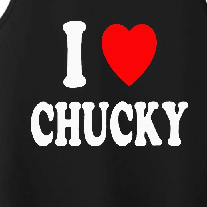 I Heart Chucky Cute Matching Couple Spouse Performance Tank