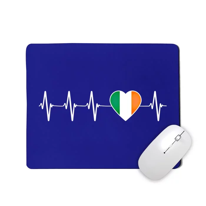 Irish Heartbeat Cute Gift I Love Ireland Flag Country Patriotic Gift Mousepad