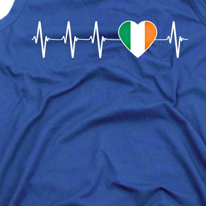 Irish Heartbeat Cute Gift I Love Ireland Flag Country Patriotic Gift Tank Top