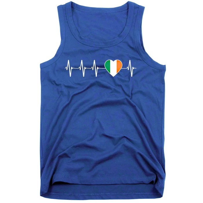 Irish Heartbeat Cute Gift I Love Ireland Flag Country Patriotic Gift Tank Top