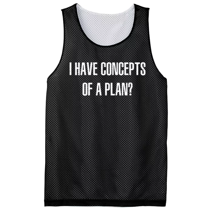 I Have Concepts Of A Plan Vintage Funny Trump Harris Mesh Reversible Basketball Jersey Tank