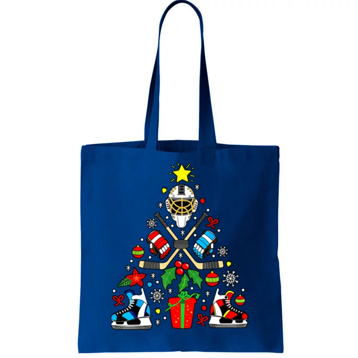 Ice Hockey Christmas Ornat Tree Funny Xmas Gift Gift Tote Bag