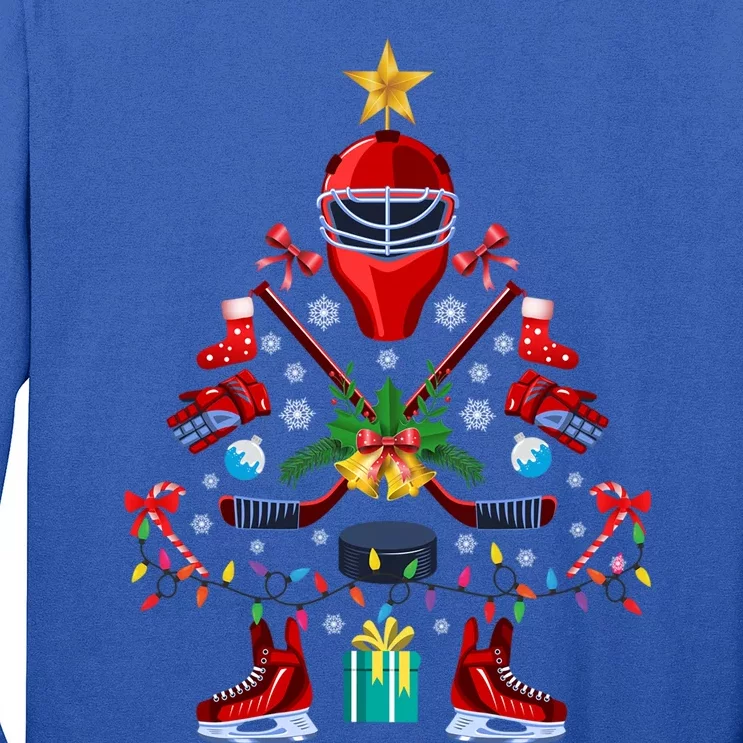 Ice Hockey Christmas Ornat Tree Cute Cute Gift Long Sleeve Shirt