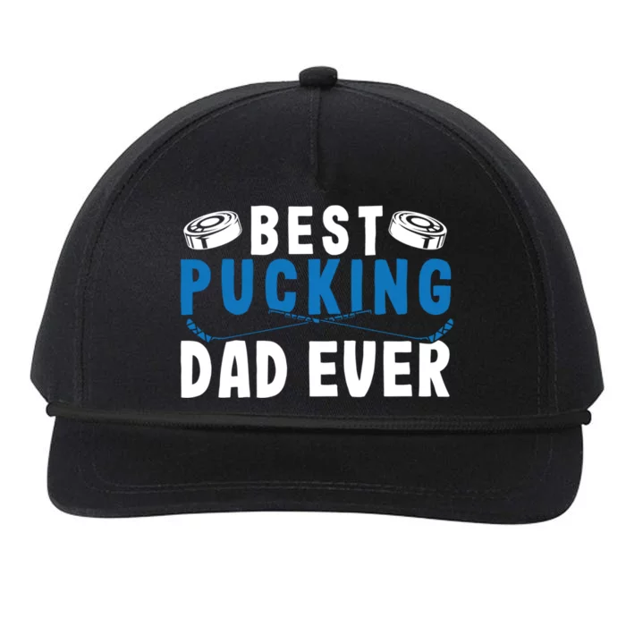 Ice Hockey Dad Best Pucking Dad Gift Snapback Five-Panel Rope Hat