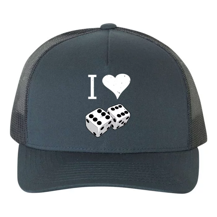 I Heart Dice Rolling Playing Betting Gambling Love Yupoong Adult 5-Panel Trucker Hat