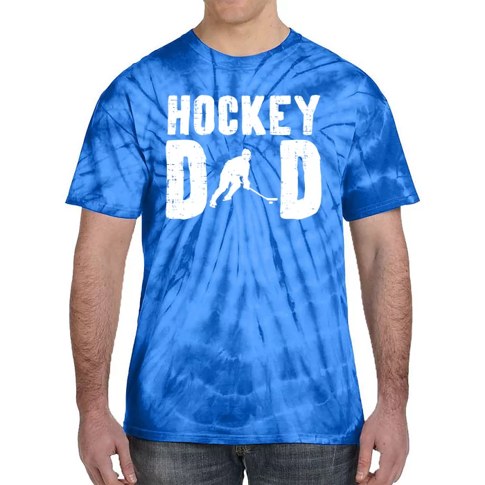 Ice Hockey Dad Cool Fathers Day Player Goalie Coach Papa Gift Tie-Dye T-Shirt