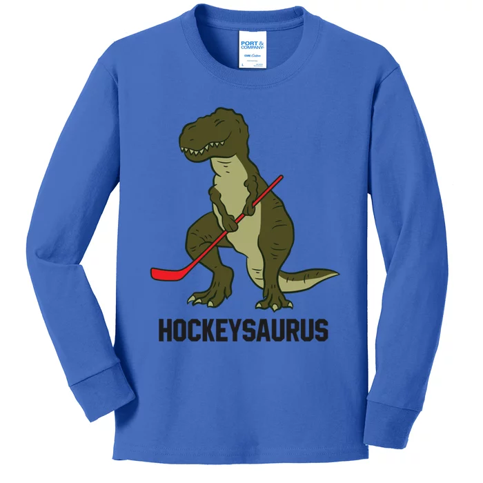 Ice Hockey Dinosaur Hockey Hockey Hockeysaurus Gift Kids Long Sleeve Shirt