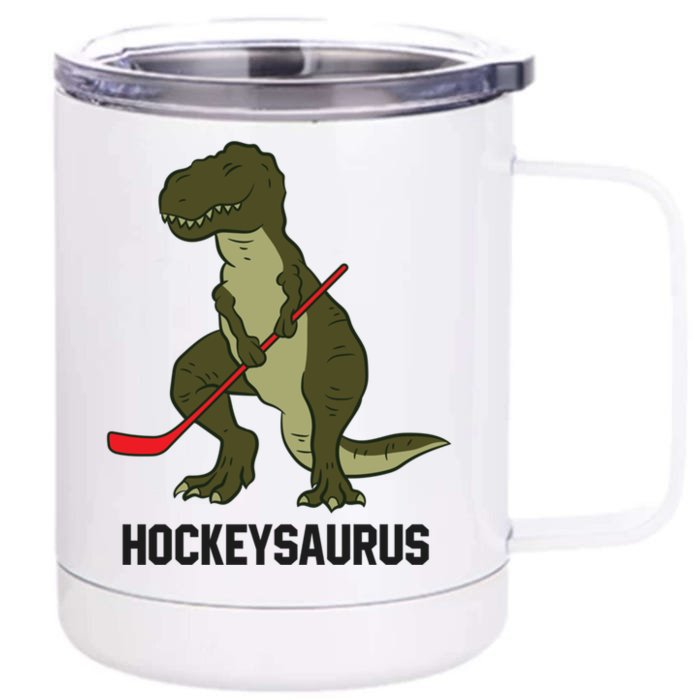 Ice Hockey Dinosaur Hockey Hockey Hockeysaurus Gift Front & Back 12oz Stainless Steel Tumbler Cup