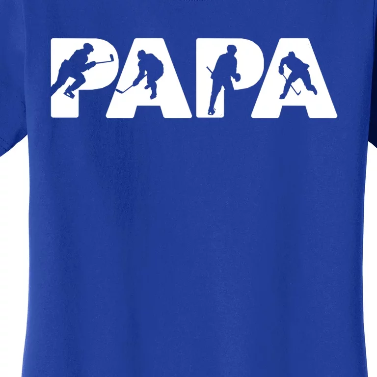 Ice Hockey Dad Funny Papa Ice Hockey Father Gift Women's T-Shirt