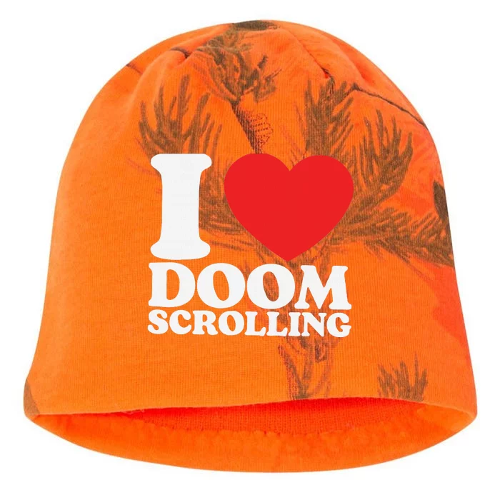 I Heart Doom Scrolling Modern Humor Kati - Camo Knit Beanie