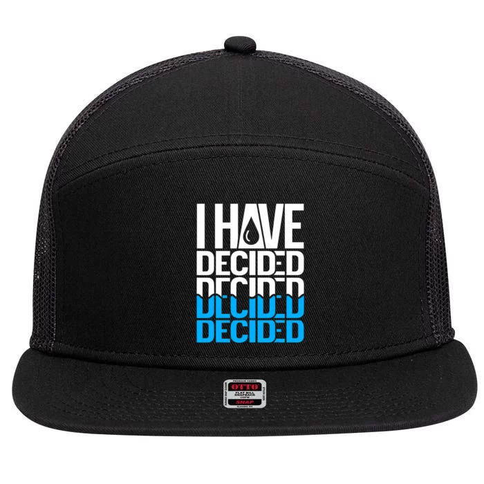 I Have Decided Baptized Baptism 7 Panel Mesh Trucker Snapback Hat