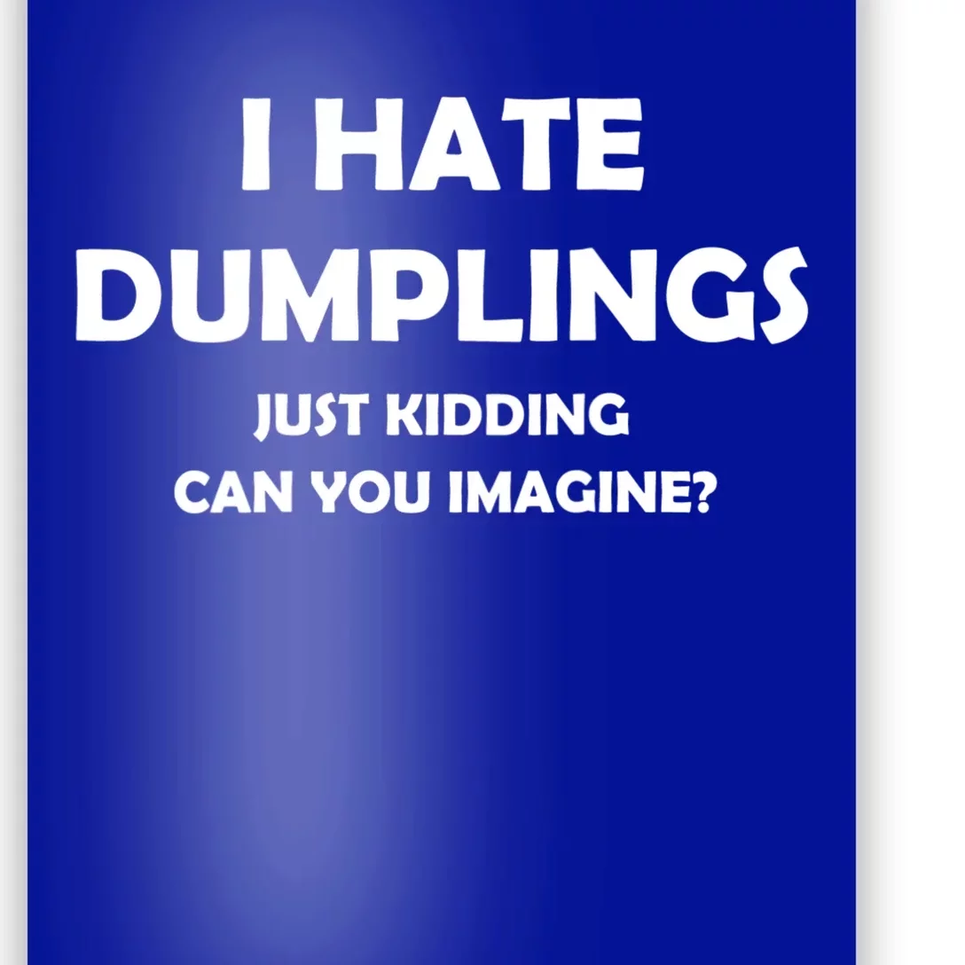 I HATE DUMPLINGS JUST KIDDING FUNNY Poster