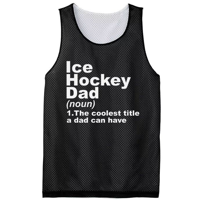 Ice Hockey Dad Definition Funny Sports Gift Fathers Day Mesh Reversible Basketball Jersey Tank