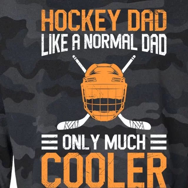 Ice Hockey Dad Only Much Cooler Meaningful Gift Cropped Pullover Crew