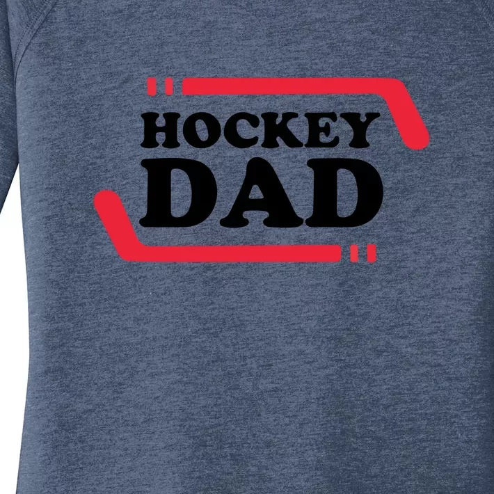 Ice Hockey Dad Gift For Father's Day Gift Women's Perfect Tri Tunic Long Sleeve Shirt