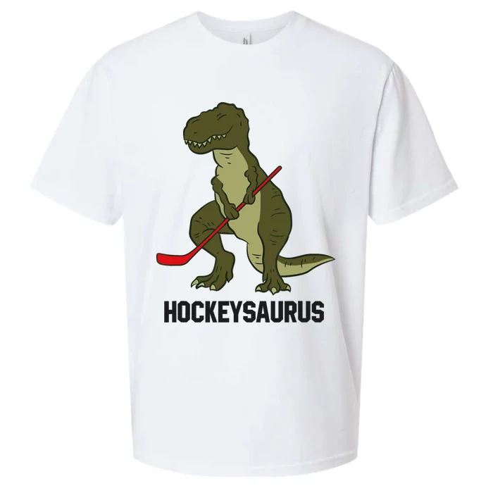 Ice Hockey Dinosaur Hockey Boy Hockey Hockeysaurus Sueded Cloud Jersey T-Shirt