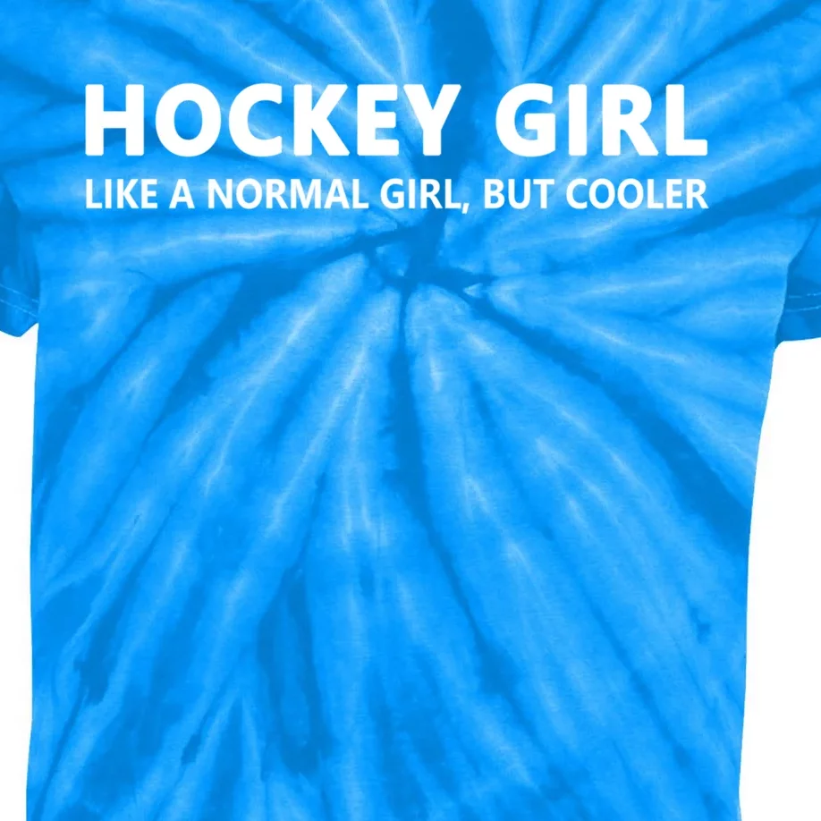 Ice Hockey Daughter Hockey Gift Kids Tie-Dye T-Shirt