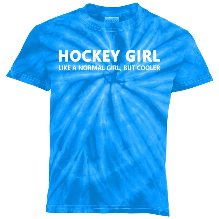 Ice Hockey Daughter Hockey Gift Kids Tie-Dye T-Shirt