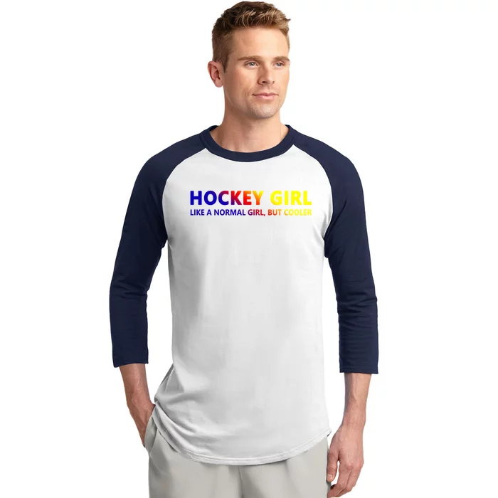 Ice Hockey Daughter Hockey Gift Baseball Sleeve Shirt