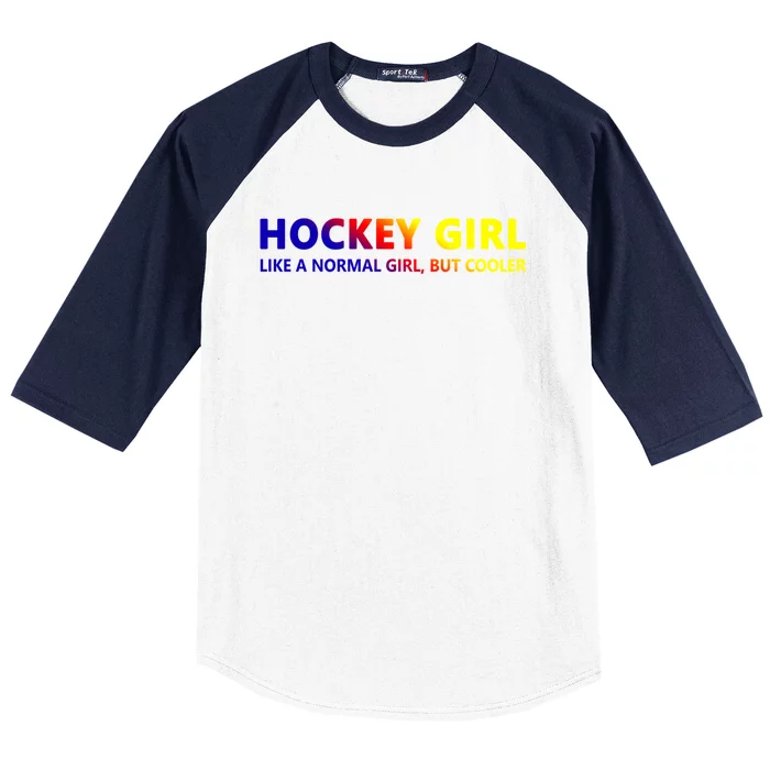 Ice Hockey Daughter Hockey Gift Baseball Sleeve Shirt