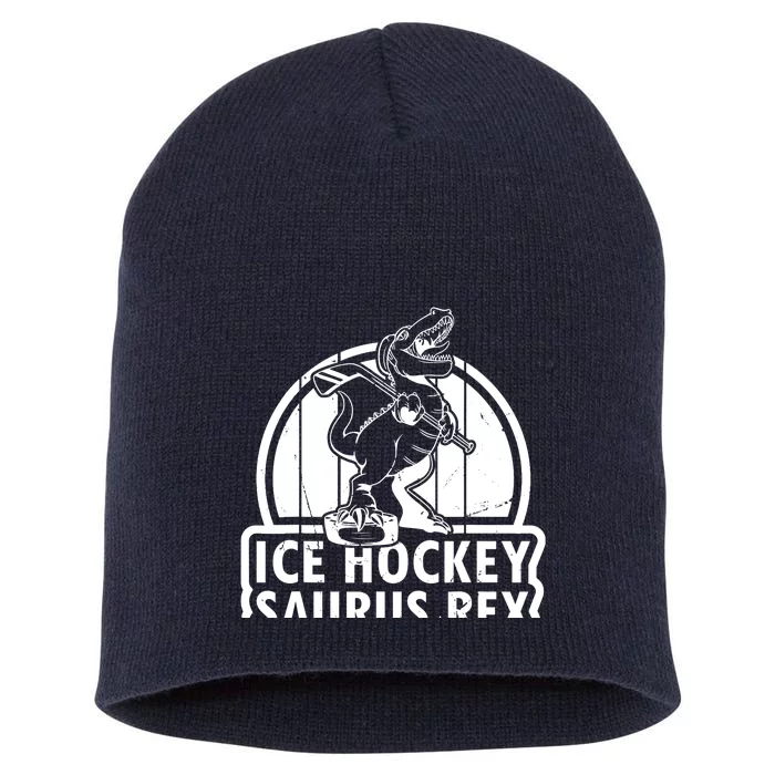 Ice Hockey Dinosaur Ice Hockey Saurus Rex - Ice Hockey Dino Short Acrylic Beanie