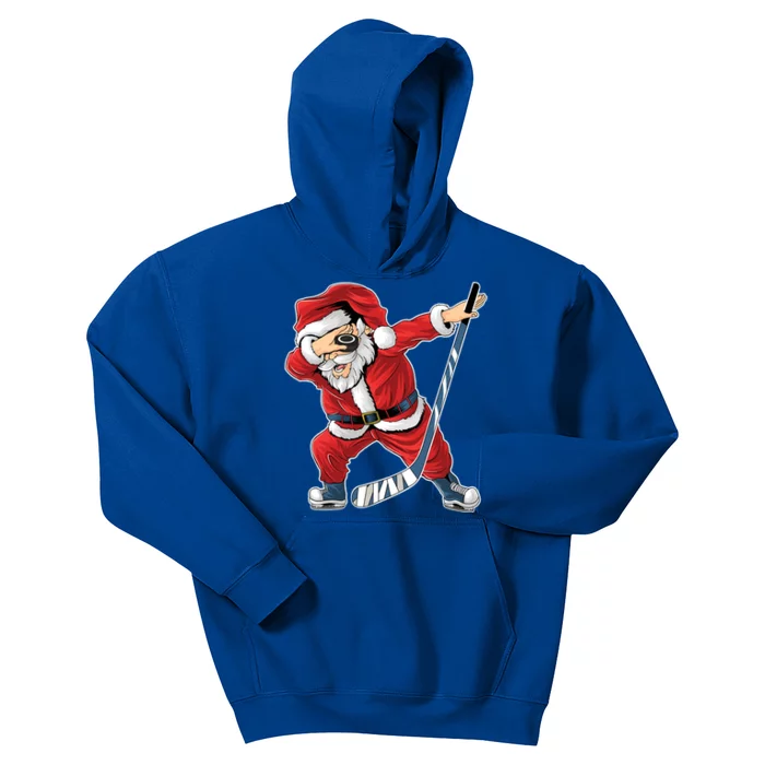 Ice Hockey Dabbing Santa Claus Hockey Player Christmas Gift Kids Hoodie