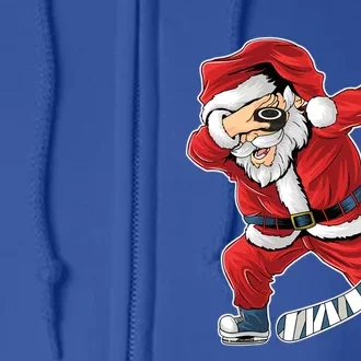 Ice Hockey Dabbing Santa Claus Hockey Player Christmas Gift Full Zip Hoodie