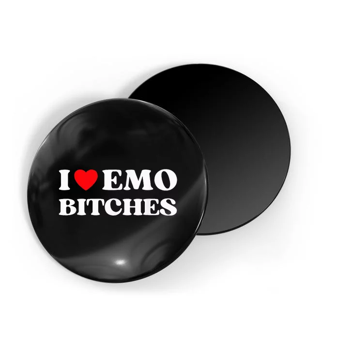 I Heart Emo Bitches Funny Quote Red Heart Emo Girl Style Magnet