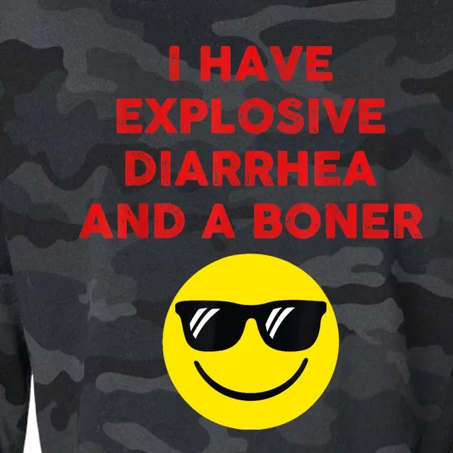 I Have Explosive Diarrhea And A Boner Cropped Pullover Crew