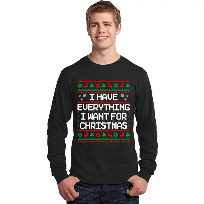 I Have Everything I Want For Christmas Couples Matching Tall Long Sleeve T-Shirt