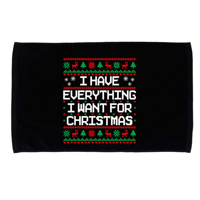 I Have Everything I Want For Christmas Couples Matching Microfiber Hand Towel