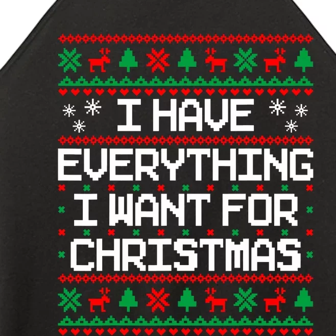 I Have Everything I Want For Christmas Couples Matching Women’s Perfect Tri Rocker Tank