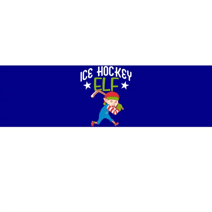 Ice Hockey Elf Funny Hockey Xmas Elve Costume Gift Cool Gift Bumper Sticker