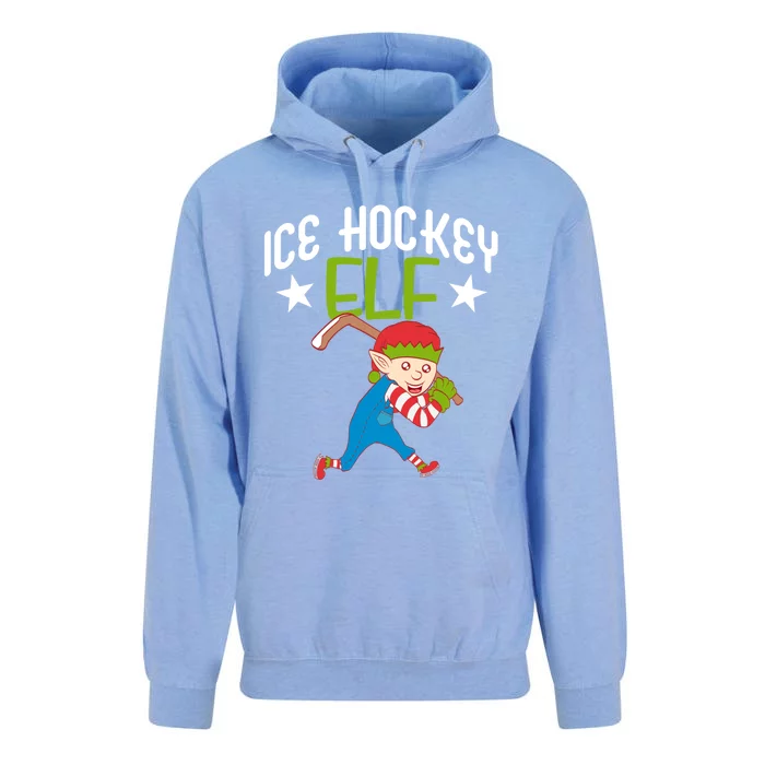 Ice Hockey Elf Funny Hockey Xmas Elve Costume Gift Cool Gift Unisex Surf Hoodie