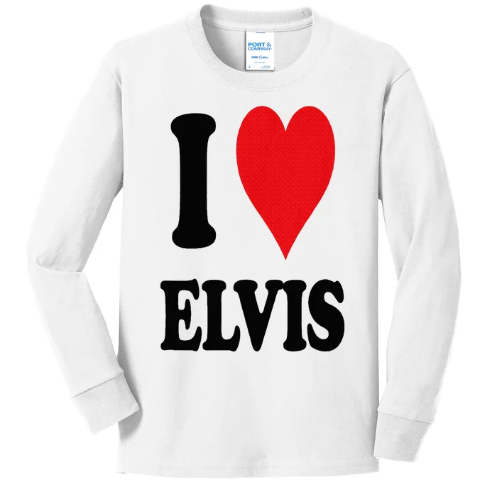 I Heart E.lvis First Name I Love Personalized Stuff Kids Long Sleeve Shirt