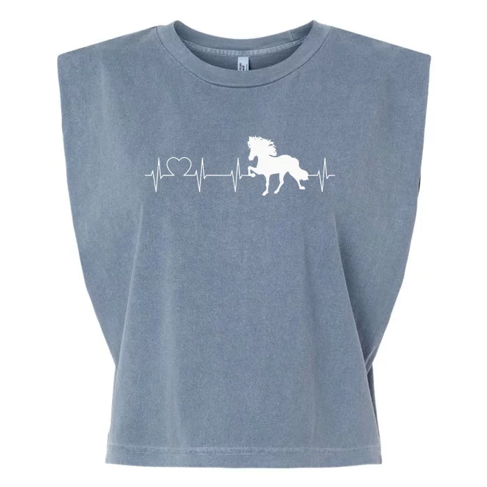 Icelandic Horse Evolution Horse funny racing Garment-Dyed Women's Muscle Tee