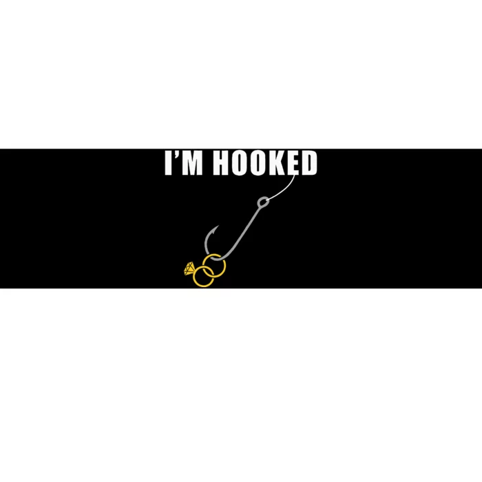 IM Hooked Engagement Ring Marriage Proposal Fishing Bumper Sticker