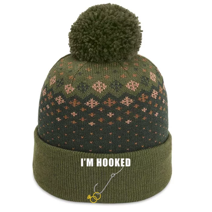 IM Hooked Engagement Ring Marriage Proposal Fishing The Baniff Cuffed Pom Beanie