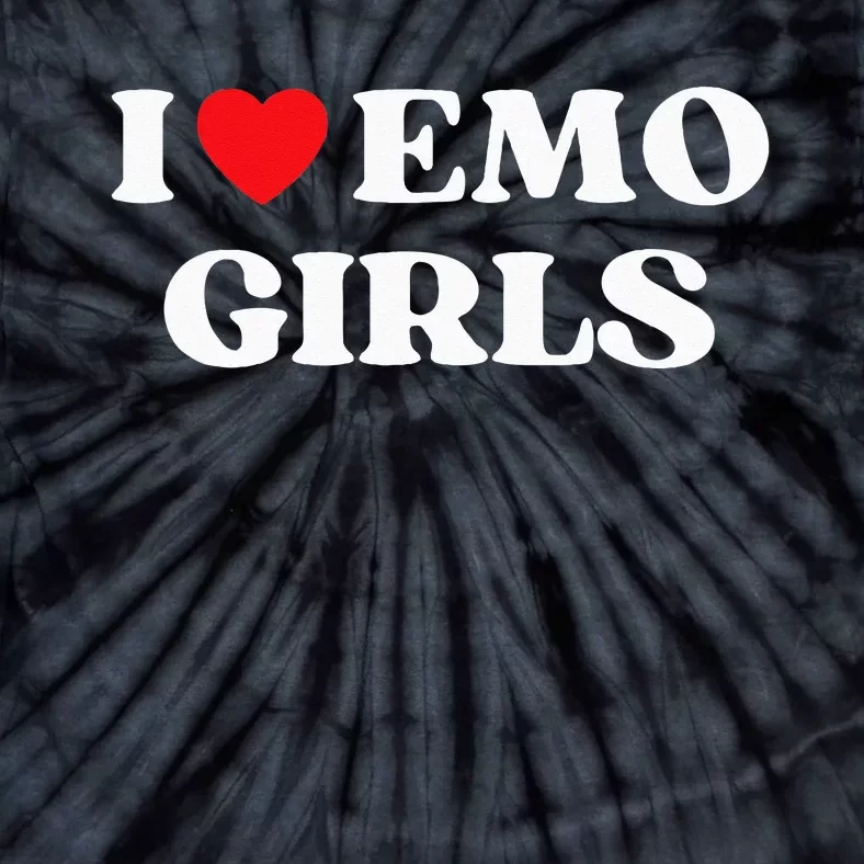 I Heart Emo Funny Quote Red Heart Emo Girl Style Tie-Dye T-Shirt