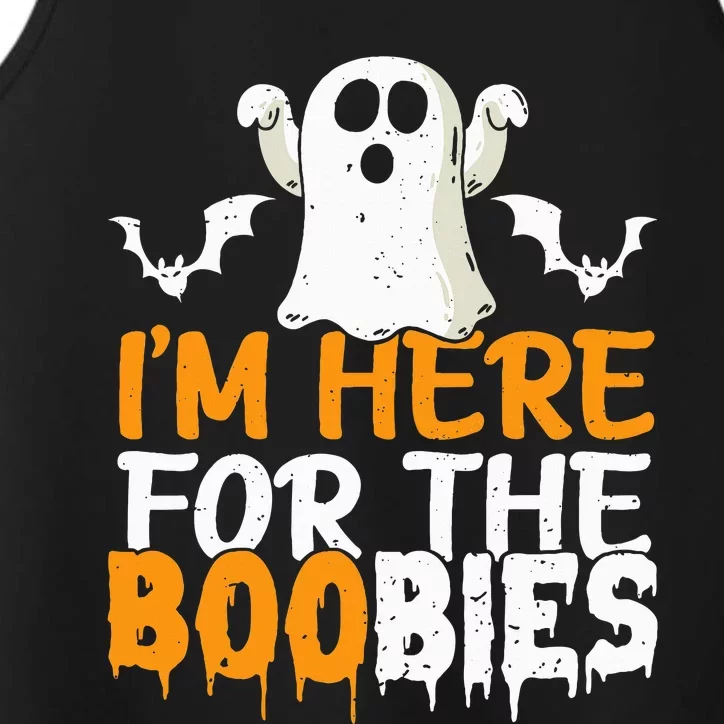 I’m Here For The Boobies Halloween Humor Joke Performance Tank