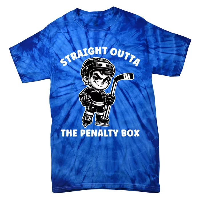 Ice Hockey Funny Straight Outta Penalty Box Cute Gift Tie-Dye T-Shirt