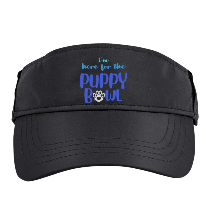 I'm Here For The Puppy Bowl Funny Cute Dog Lover Adult Drive Performance Visor