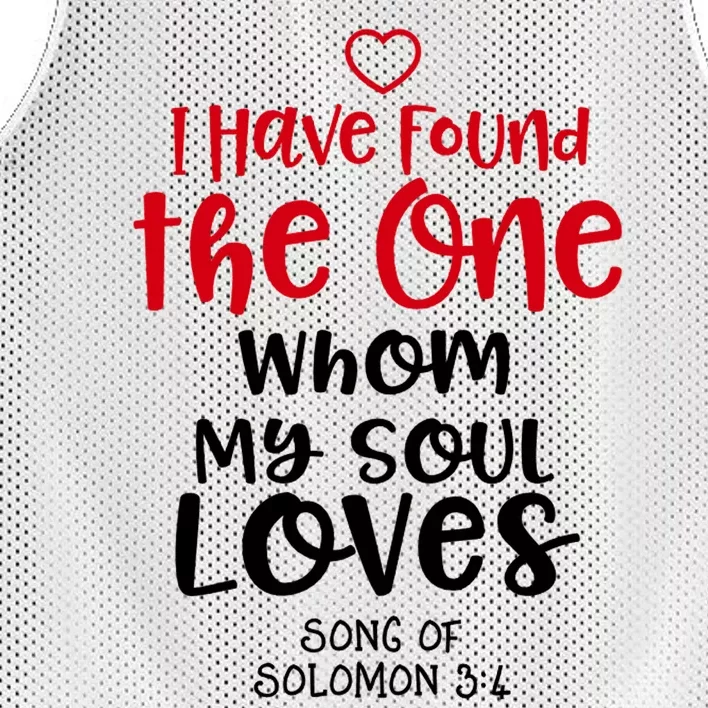 I Have Found The One Whom My Soul Loves Song Of Solomon 3:4 Mesh Reversible Basketball Jersey Tank