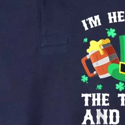 I'm Here For The Titties And Beer Drinking St Patrick's Day Softstyle Adult Sport Polo