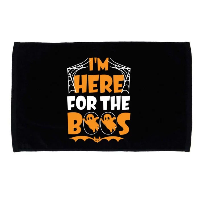 Im Here For Boos Halloween Funny Ghost Ing Product Gift Microfiber Hand Towel