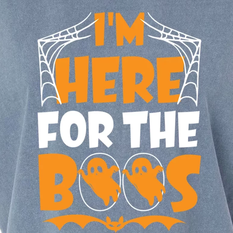 Im Here For Boos Halloween Funny Ghost Ing Product Gift Garment-Dyed Women's Muscle Tee