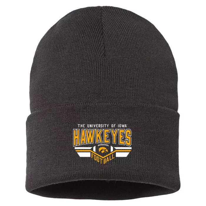 I.O.W.A. Hawkeyes Football Turf Black Sustainable Knit Beanie