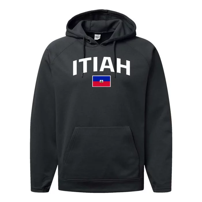 Itiah Haiti Flag Performance Fleece Hoodie