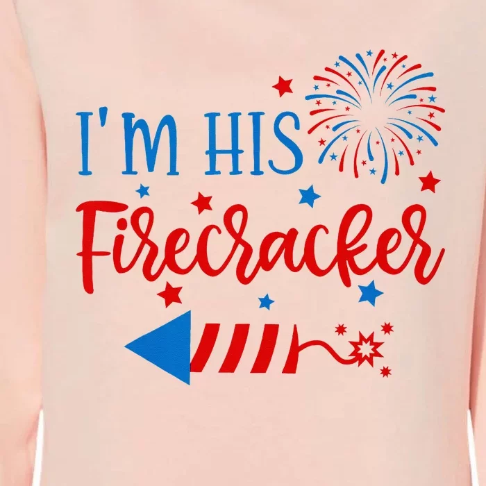 I'm His Firecracker 4th Of July His Her Matching Couple Womens California Wash Sweatshirt